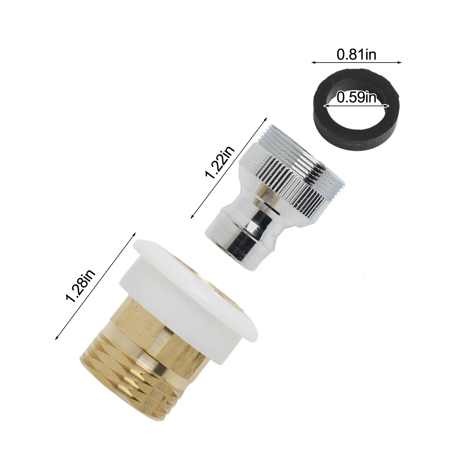 อะแดปเตอร์เครื่องล้างจานสำหรับใช้ในบ้าน 27F อะแดปเตอร์ก๊อกน้ำเครื่องล้างจาน อะแดปเตอร์อ่างล้างจาน ข้อต่อแบบเร็ว ติดตั้งแบบ Snap-on