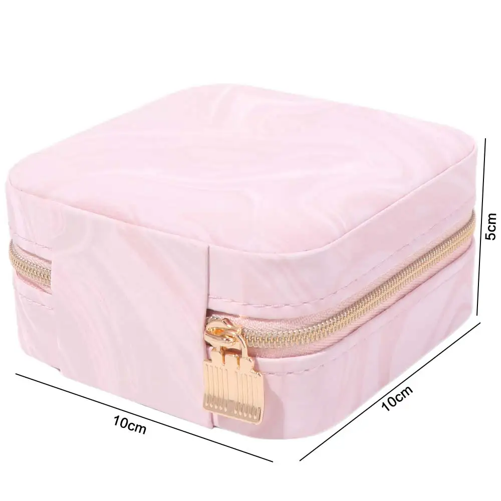 

Портативная коробка для хранения ювелирных изделий, мини-органайзер, серьги, ожерелье, кольцо, шкатулка для драгоценностей на молнии, упаковочная коробка, витрина для ювелирных изделий, подарок