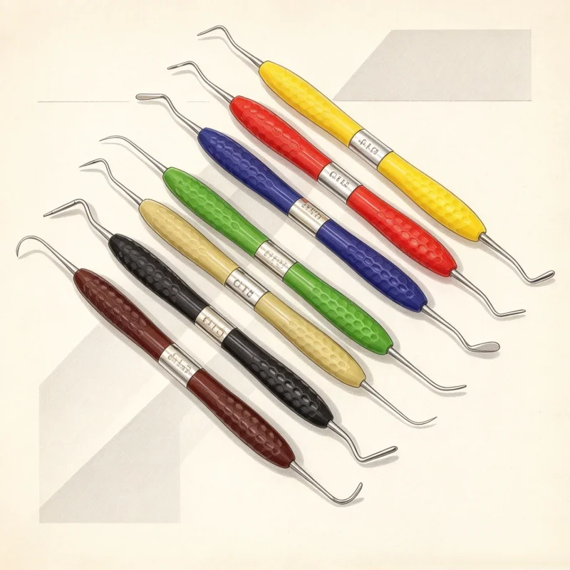 JUMTOP 7Pcs Dental Composite Resin Filling Spatula Titanium Plated Head Resin Filler Dentist Filling Repair Tool