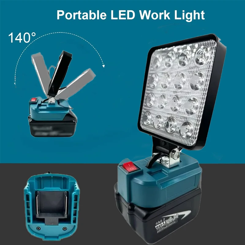 

Cordless Lantern for Makita 18V Work Light 3/4 Inch LED Outdoor Flashlight Camping Light Lithium Ion Battery Emergency Lighting
