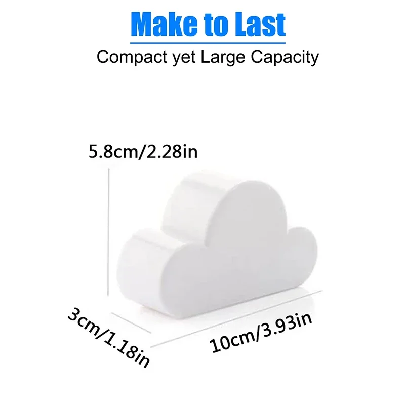 Magnet Keychain Holder 3D Cloud Wall-Mounted Neodymium Magnetic Key Hanger Creative Keys Hooks Storage on Door for Home Decor