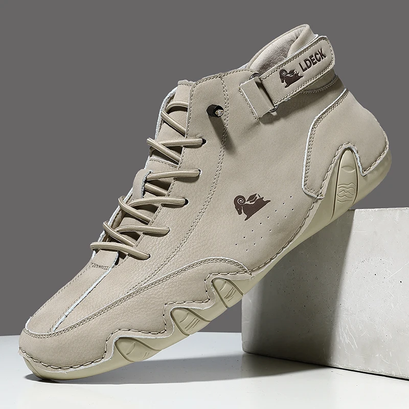 

Mens Shoes Breathable and Comfortable Soft Sole Luxury Fashion Men's Shoes Original Sneakers Shoes Men's High Top Ankle Boots