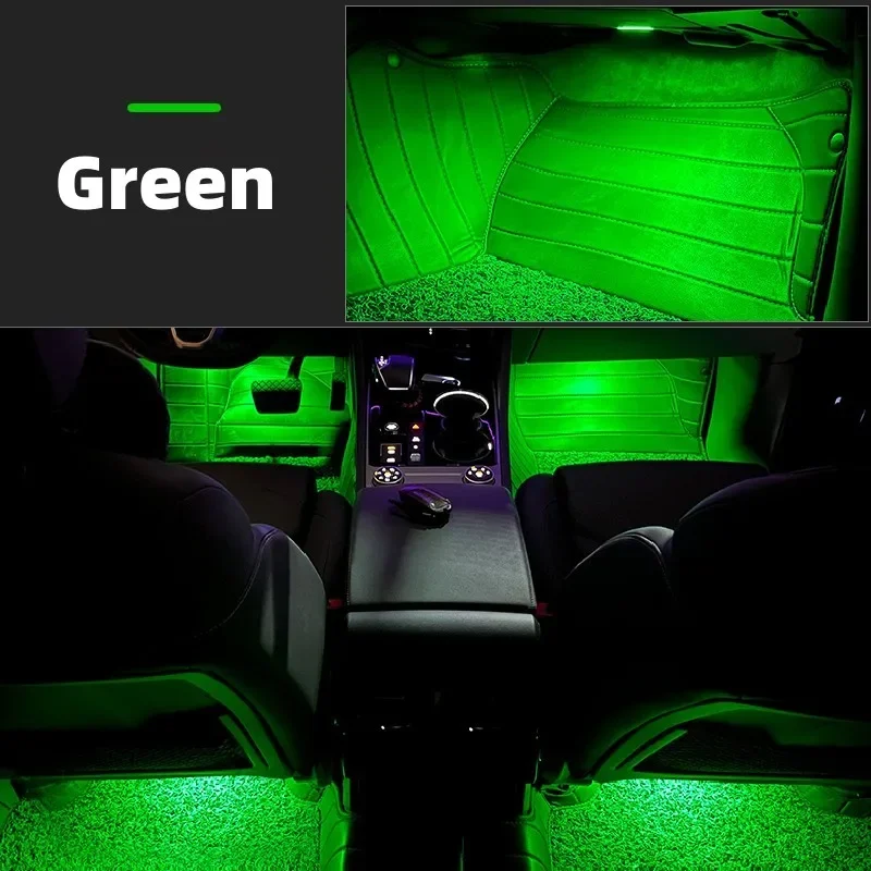 

For Audi A4 B9 8W 2016~2023 2024 Car Interior Footwell Lights LED Ambient Atmosphere Neon Lamps Direct Install Bulbs Accessories