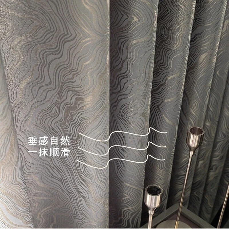 European Luxury Curtains for The Bedroom Living Room Windows Backdrop Golden Pattern