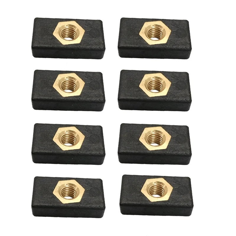 

8Pcs Kayak Side Mount Slide Track Rail Sliders Fishing Rod Pole Holder Mounting Base Sliding Nut