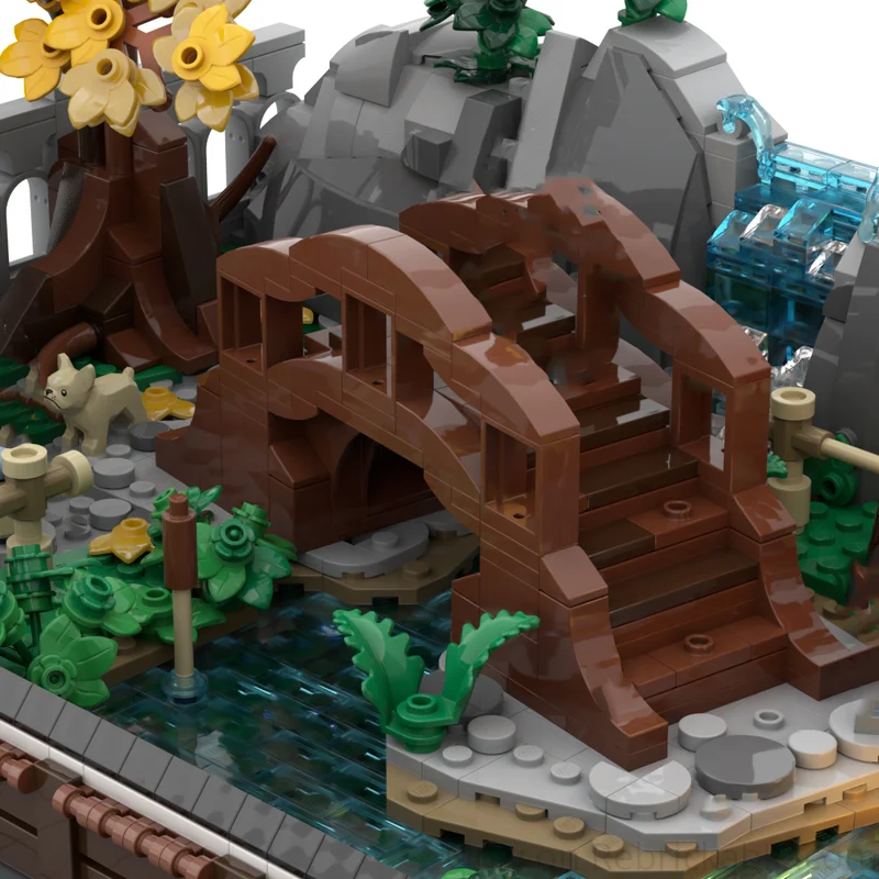 Cash Moc bouwstenen Chinese stijl tuinarchitectuur technologie module bouwstenen vakantiegeschenken kindereducatiea