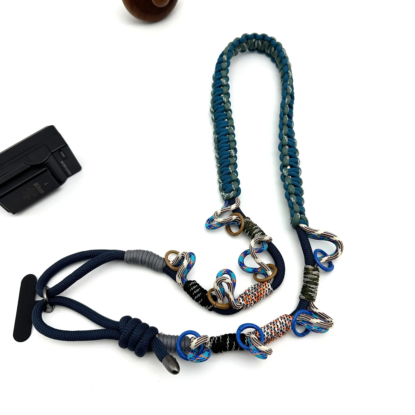Multi-purpose Outdoor Phone Hand-woven Lanyard Camera Crossbody Strap Tactical Replacement Adjustable Bag Strap Accessories