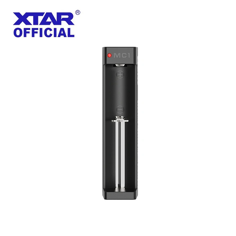 XTAR MC1 Mini Charger Wide Compatibility Type-C Charging 0V Activation Shockproof Design for 3.6V 10400-21700 Batteries