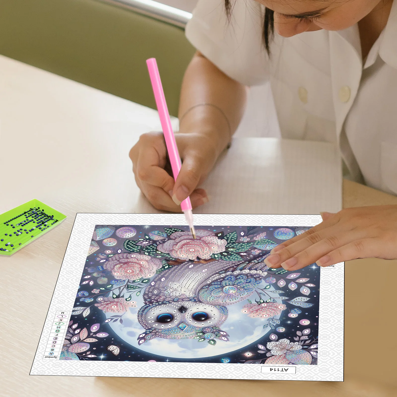 Owl Special Shape Diamond Art Painting Kit for Adult Beginner,Crystal Diamond pecial Shape Kit for Home Wall Decoration Gift view 6
