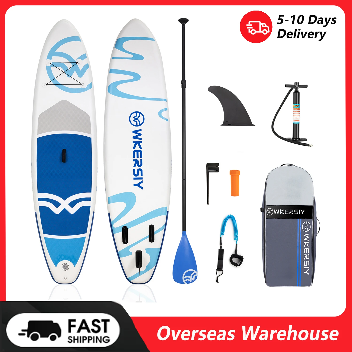 Inflatable Stand Up Paddle Board Non-Slip SU P for All Skill Levels Surf Board with Air Pump Carry Bag Leash Standing Boat