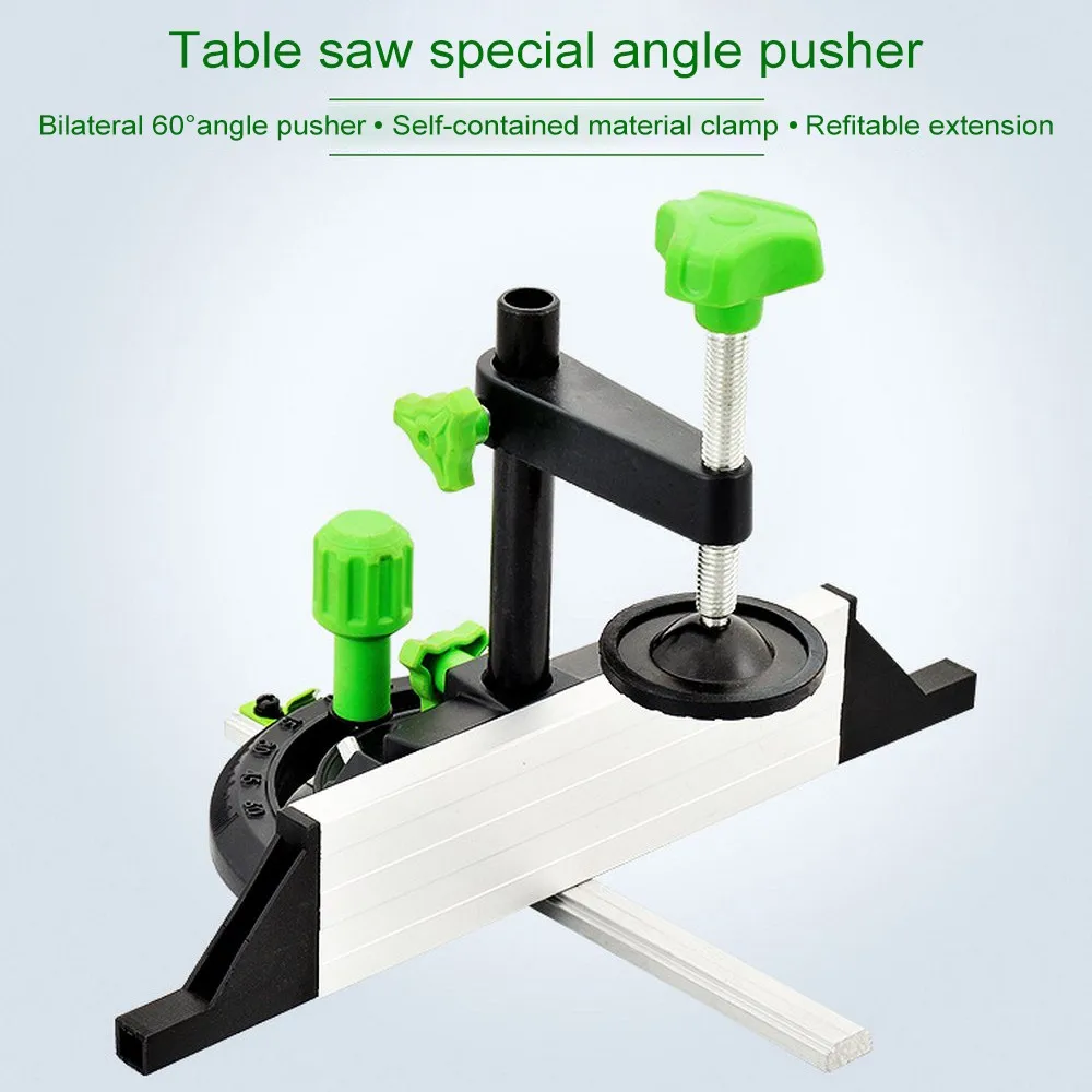 Table Saw Special Angle Pusher Durable DIY Carpenter Woodworking Angle Push Ruler Table Saw Miter Gauge Aluminum Tool