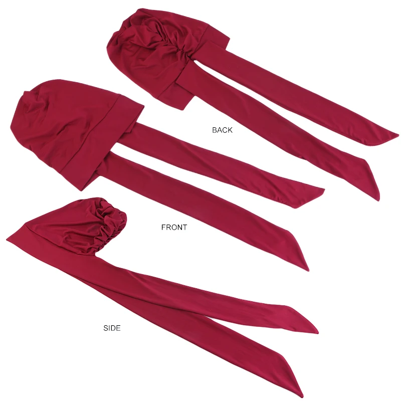 Women Muslim Turban Cap Soft Stretch Pre-Tied Hat Islamic Headscarf Turban Hat Bonnet Turbante Mujer Chemo Cap Headwear