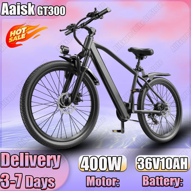 Aaisk GT300 vélo électrique 540W moteur de puissance de pointe 36V10AH batterie au Lithium vélo électrique avec fonction NFC 26 pouces pneu Ebike