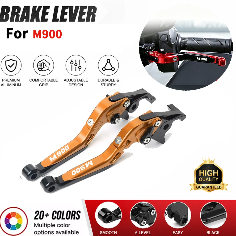 M 900 Motorcycle Accessories For DUCATI M900 2000-2005 Monster Metallic Adjustable Brake Clutch Levers Handlebar Hand Grips ends
