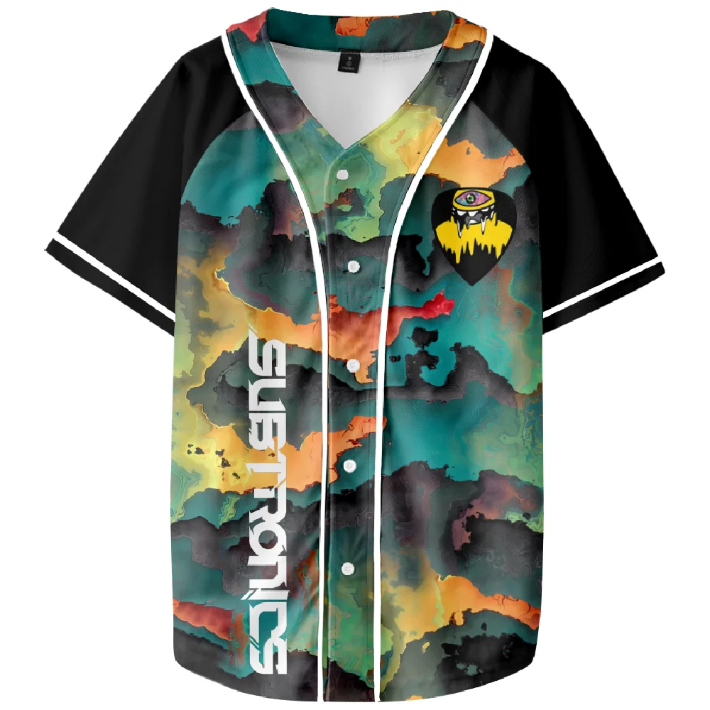 Subtronics High Knees Headquarters Baseball Jersey Women Men Short Sleeve Streetwear Unisex Shirt