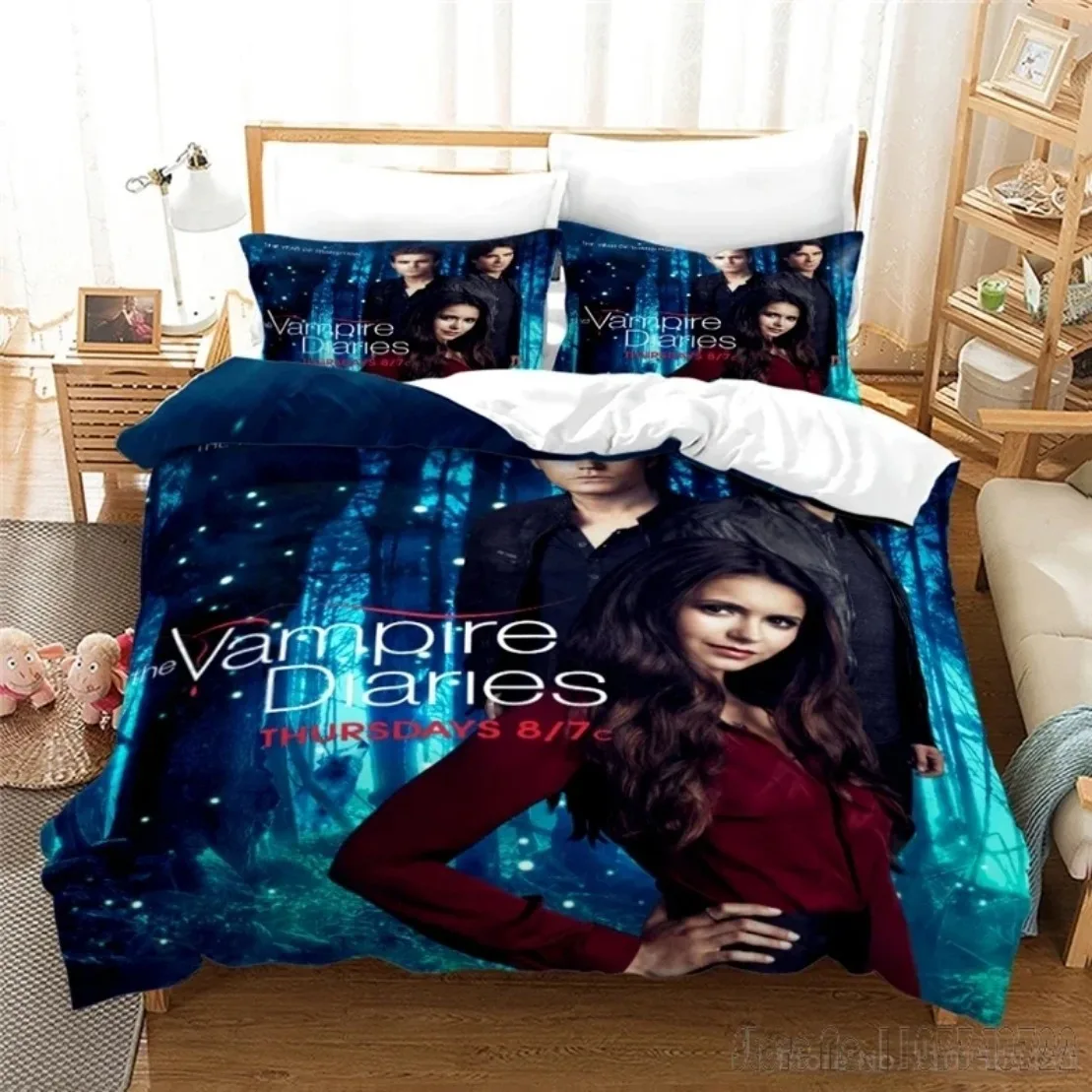 Customisable TV The Vampire Diaries Bedding Set Paul Wesley Duvet Cover exquisite bed supplies set Multiple Sizes 3D HD Print