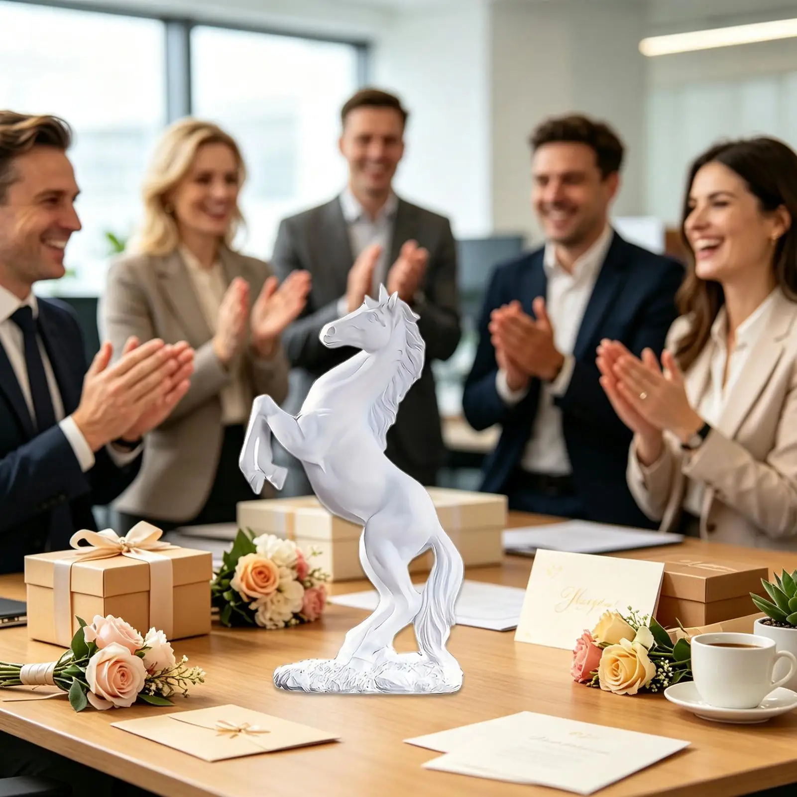 Horse Statues Home Decor Aesthetic Victory Resin Table Figurines Horse Figurines For Bedroom Office Desk Fireplace Shelf Home