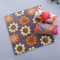 5/10Pcs Kitchen Cleaning Cloths Soft Absorbent Dishcloth Coral Fleece Sunflower Wiping Towel Rags Household Cleaning Cloth