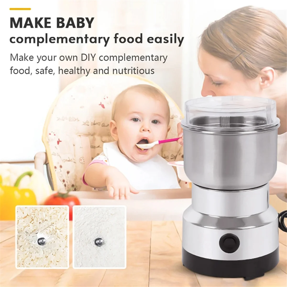 Grinder Household Electric Bean Grinder Dry Grinder Portable Coffee Bean Beater for Coffee Powder Machine US image 3