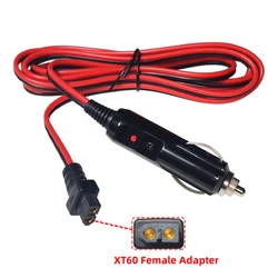 XT60 Car Charger Adapter Cord Cigarette Lighter Plug to XT60 Female Connector Extension Cable for Portable Power Station 12V 1M