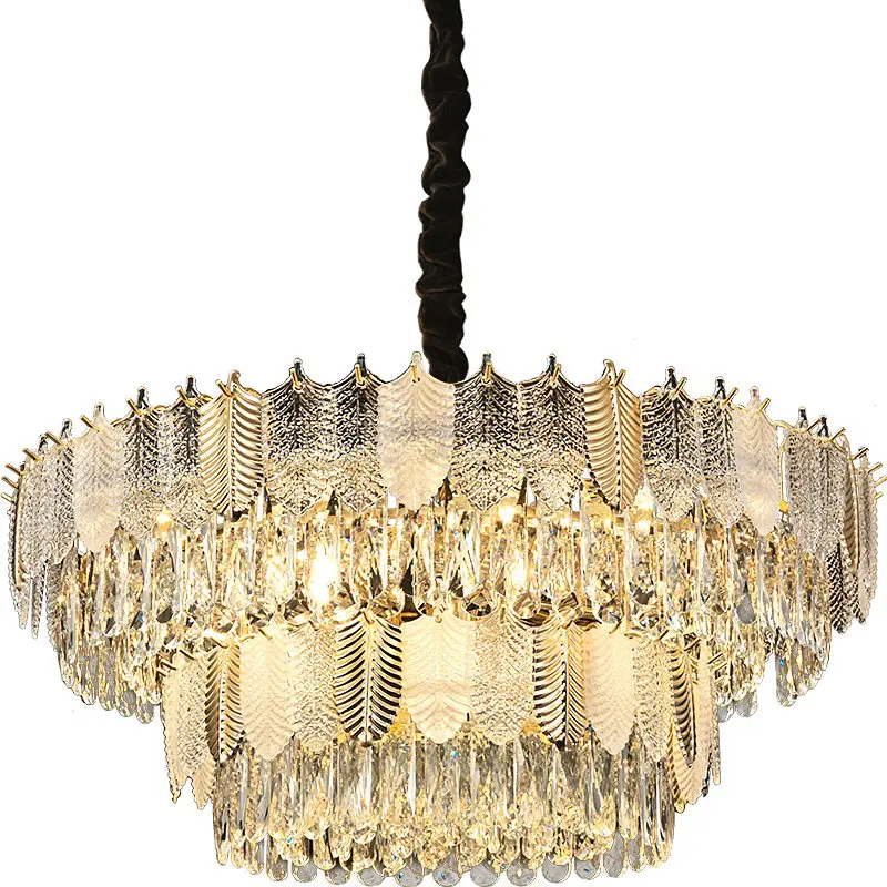

High-end modern light luxury atmospheric crystal living room chandelier, creative personalized bedroom dining room lamp