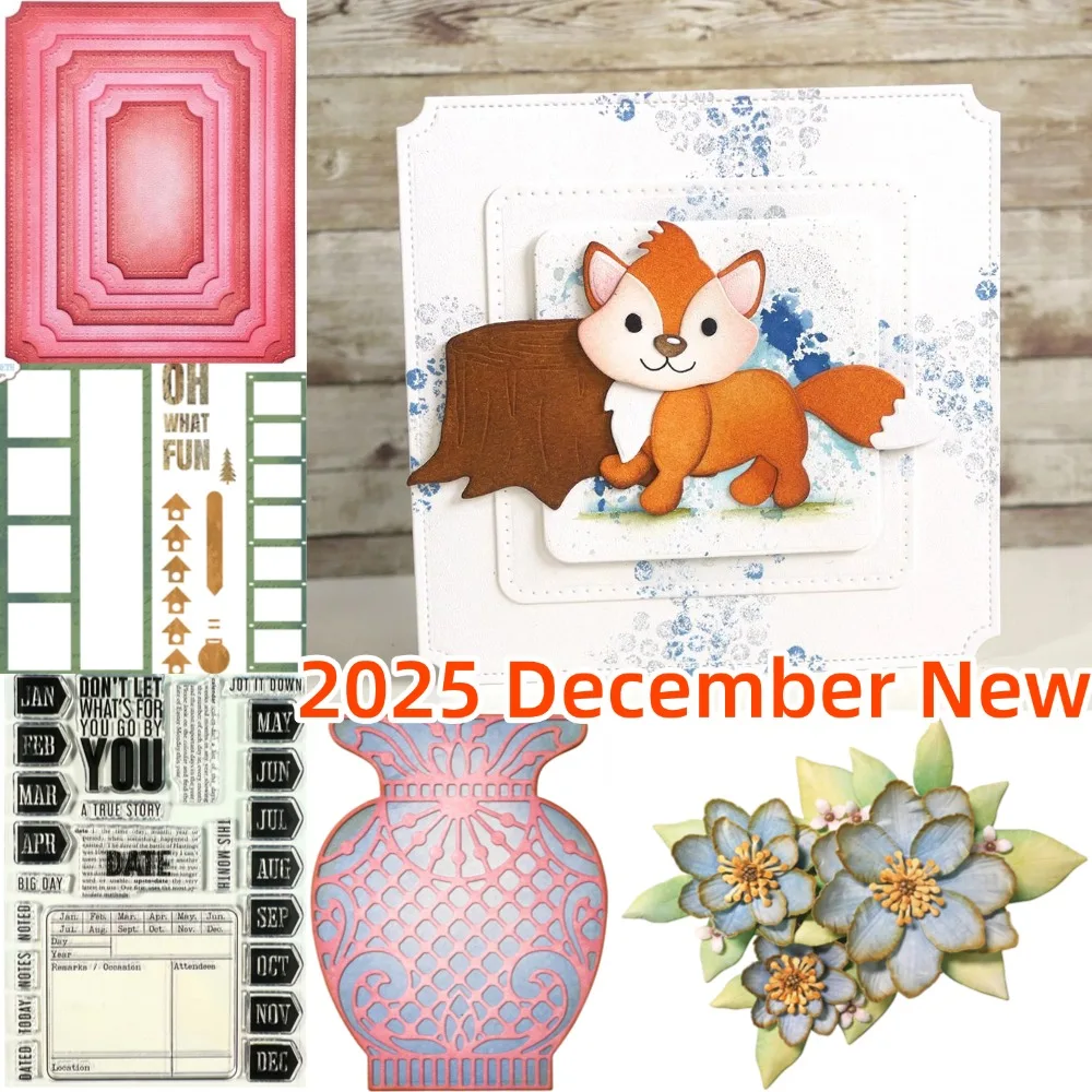 

Stamps Metal Cutting Dies Craft Embossing Make Paper Greeting Card Making Template DIY Vases and Flowers Handmade for 2025 New