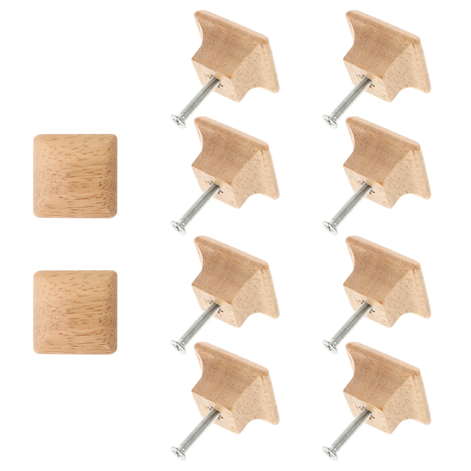 10 Pcs Furniture Handle Fuse Flat Evil Eye Spacer Beads Wooden Letters Square Knobs