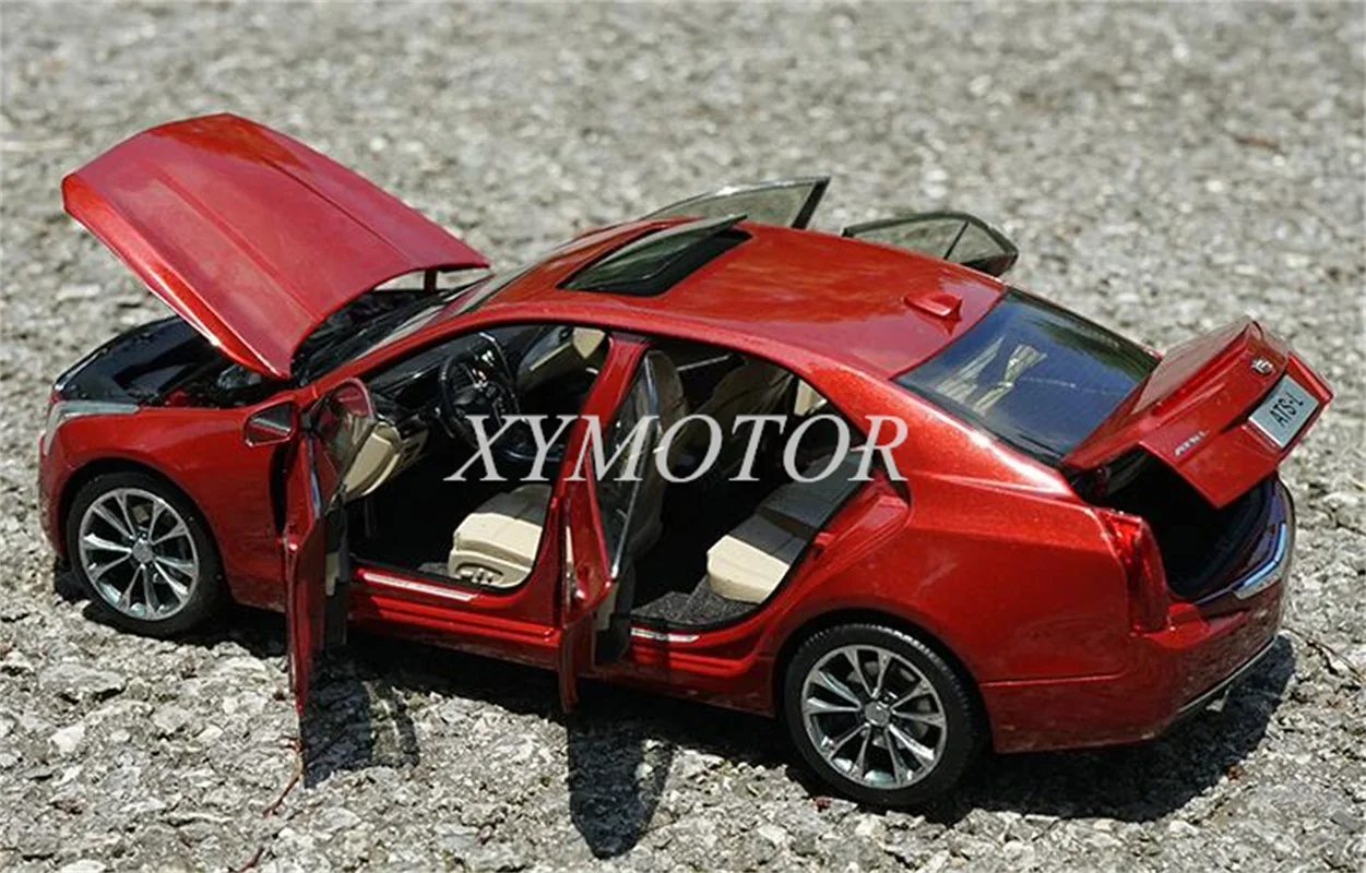 1/18 For CADILLAC ATS-L Diecast Metal Model Car Toys gifts Collection Display Red/White Ornaments