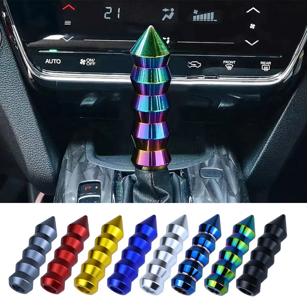 

5 6 Speed Aluminum Gear Shift Knob Universal Auto Manual Transmission Shifter Stick Handle Lever AT MT 8MM 10MM 12MM