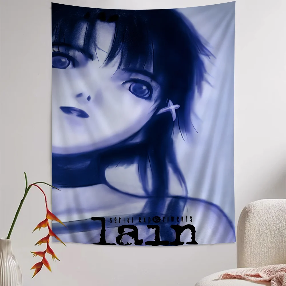 

Serial Experiments Lain Cartoon Tapestry Art SciFi Room Home Decor Wall Hanging for Bedroom Living Room Dorm Design