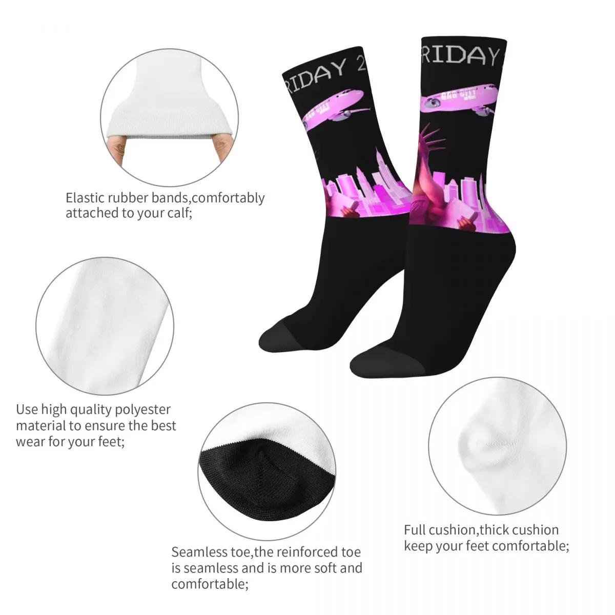 Casual Men Socks Retro Albums Pink Friday 2 Accessories Comfortable Nicki Minaj Singer Tour Graphic Socks All Season