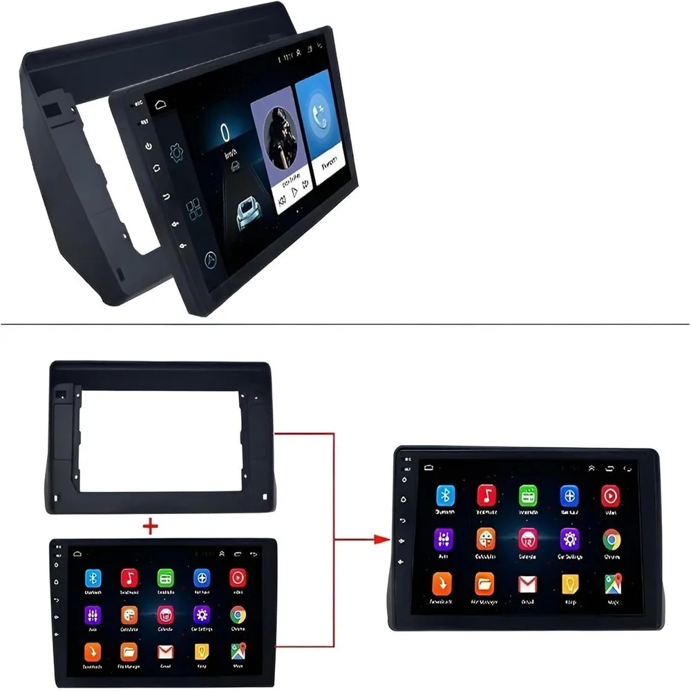 2 Din Car Radio Fascia Frame for Toyota Hilux Overseas Version Android Navigation Panel Dash Kit Trim Right Durable