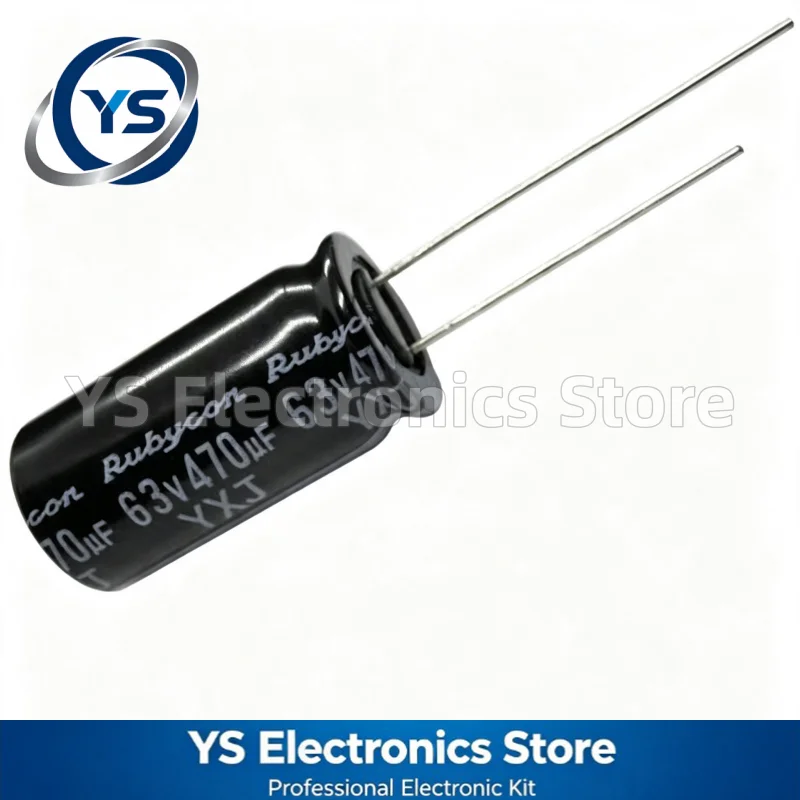 Rubycon YXJ Series 63V470UF 12.5x25mm 63YXJ470M12.5X25 470UF63V 63V 470UF Electrolytic Capacitor New Original Capacitors 20%