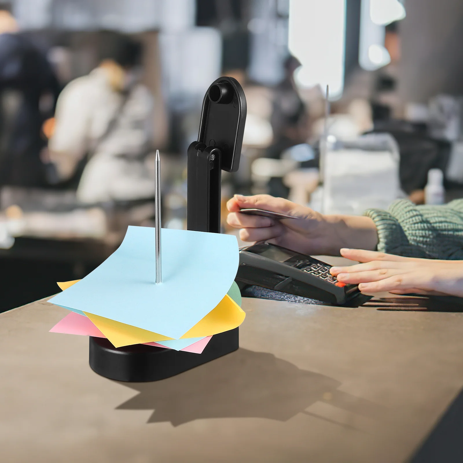 

4Pcs Receipt Holder Ticket Spike Stick Desk Organizer Paper Memo Restaurant Supplies Strong Construction Space Saving