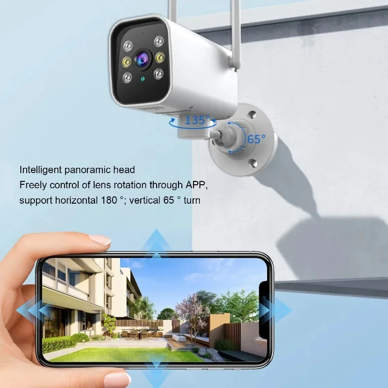 1080p Wireless 5g Wifi High-Definition Outdoor Monitoring Camera Ip66 Waterproof Night Vision Surveying Home Remote Two-Way Talk