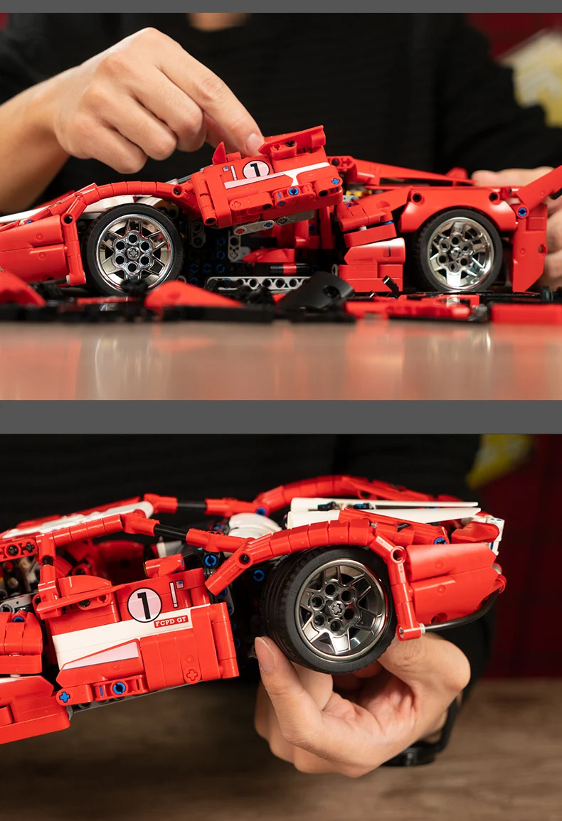 Technisches 1:14 Maßstab Rennmodell Baustein Italia Horse Fxx K Supersportwagen Fahrzeug Super Sportwagen Spielzeug Sammlerstück für Geschenke – Detail 3