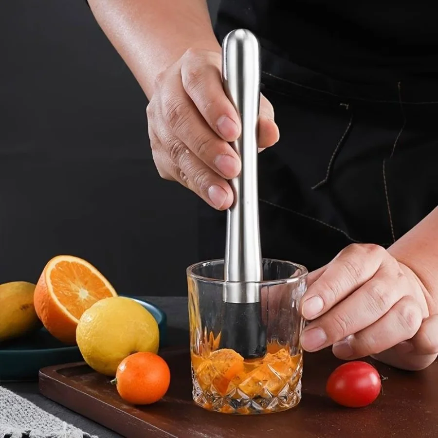 Muddler, Triturador de Hielo, Exprimidor Manual de Limones, Extractor de Jugos, Coctelera, Prensa de Frutas de Acero Inoxidable, Martillo para Hielo, Coctelera