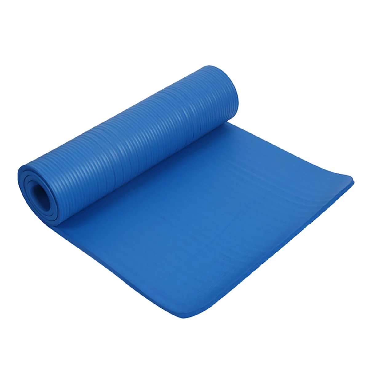 

Extra Thick High Density Anti-Slip Yoga Mat Blue Moisture Resistant Pilates Exercise Mat For Women With Carrying Strap Home