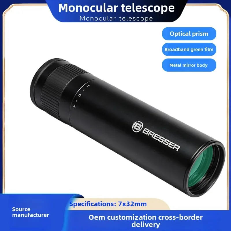 BRESSER Monocular Telescope 7x32 High Power High Definition All-metal All-optical Wide-angle Goggle Telescope