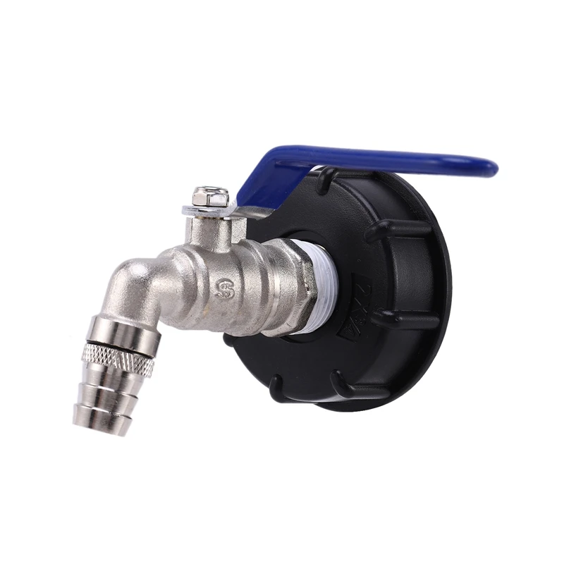 IBC Ball Outlet Tap Tank 3/4 Inch Food Grade Drain Adapter 1000L Tank Rainwater Container Brass Hose Faucet Valve