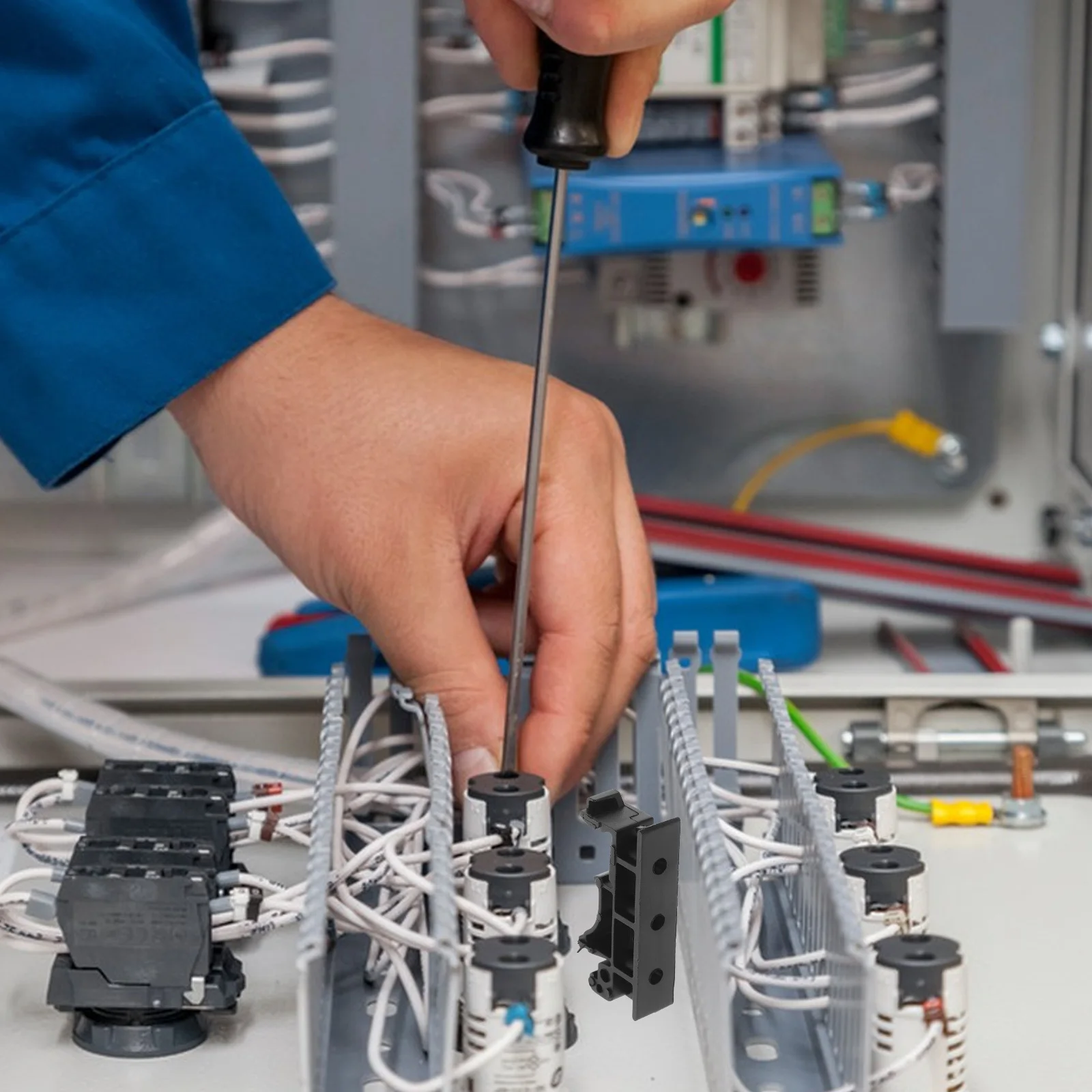 

1Set Circuit Board Mounting Bracket - Strong Din Rail Carrier Clip for Stable Pcb Installation in Various Applications