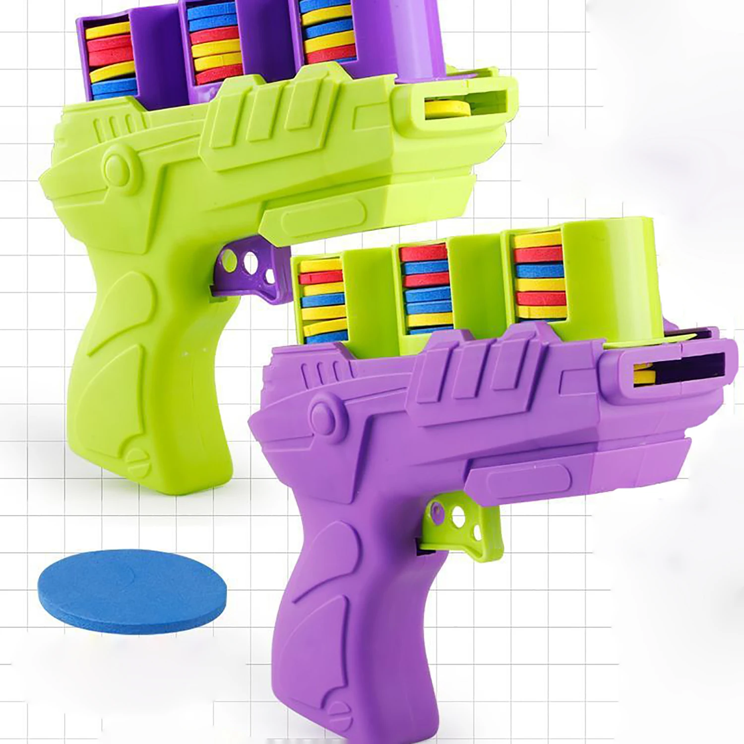 Pistola a proiettile morbido per bambini giocattolo pistola a ravanello disco volante pistola a tiro continuo giocattolo puzzle maschile e femminile