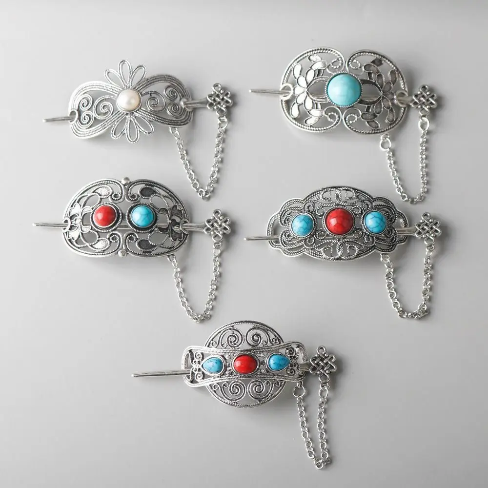 

Ethnic Style Retro Hairpin New Chinese Style Ancient Style Hair Sticks for Long Hair Alloy Hanfu Headwear Hair Accessories