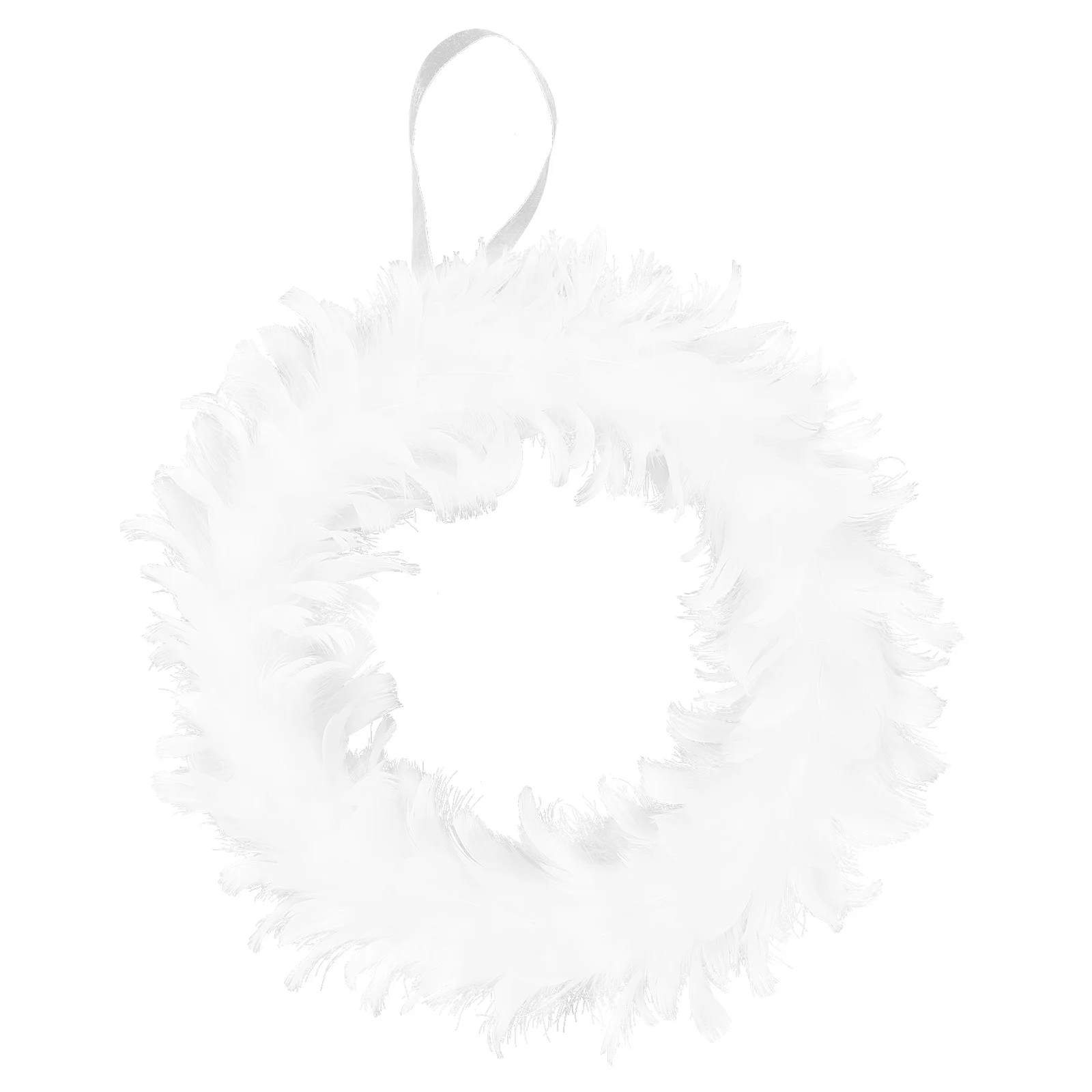 

1Pcs White Wreath Lightweight Wall Hanging Ornament Festive Party Christmas Decor Natural Beautiful Room Decoration