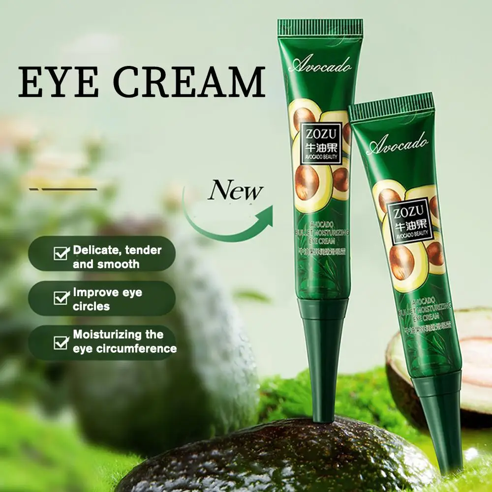 Crème hydratante pour les yeux à l'avocat, soin nourrissant et éclaircissant, anti-déformables, poches de vachette foncé