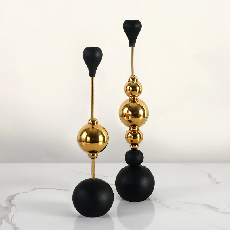 

Metal Candlestick Stainless Steel Golden High-legged Candle Holder Round Metal Candlestick Ornament Wedding Decoration