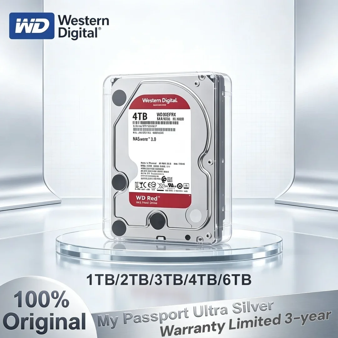 Multi Capacity Western Digital WD Red NAS 3.5" Internal Hard Drive 1TB 2TB 4TB 6TB 5400RPM SATA 6Gb/s 64MB Cache Desktop