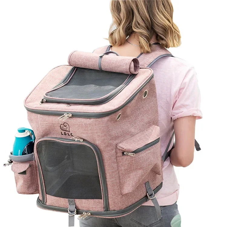 

New design hot sale oxford cloth dog bag portable cat bag folding pet carrier backpack