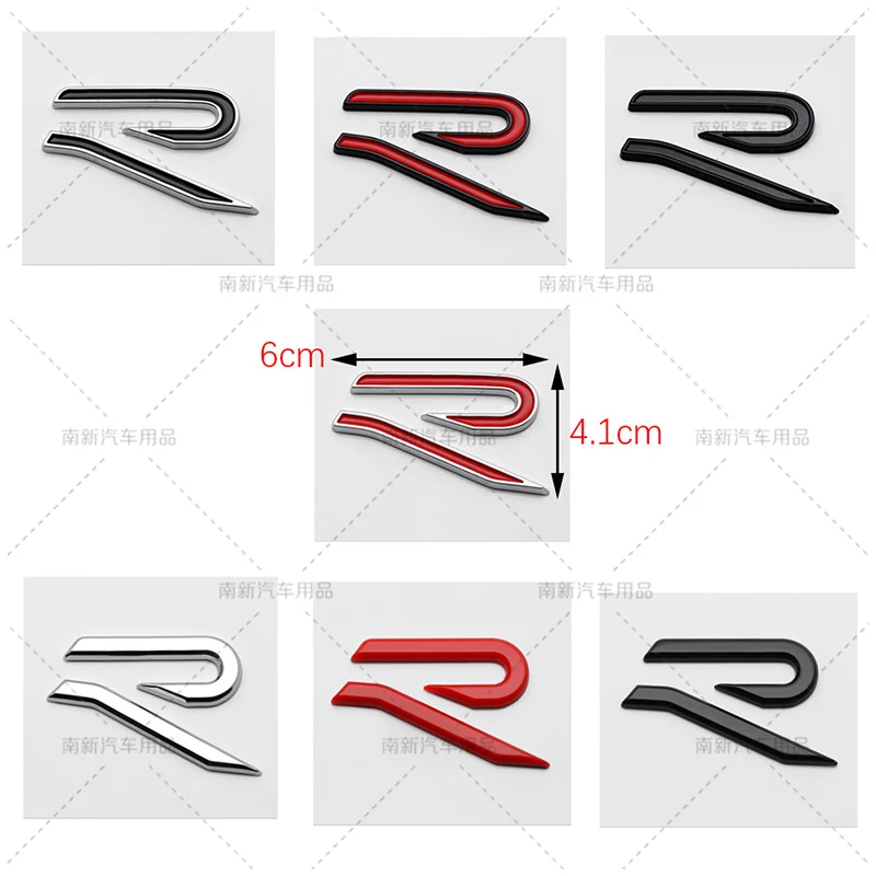 

VW 2026 Hot 3D ABS New R Badge Rear Trunk Emblem Car Stickers Decal For VW Volkswagen Golf 6 7 8 GTI MK6 Mk7 MK8 Car Styling Acc