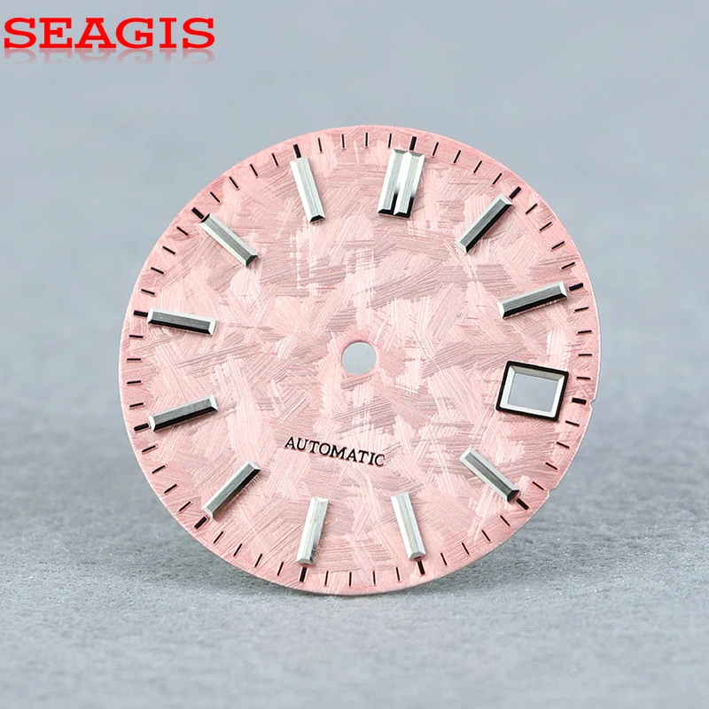 

28.5mm Sakura Pink Spring Mod dial For NH35 MOVEMENT Watch Face Sea Cloud Dial No Lume No Logo